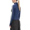 adidas Originals Striped Stand Collar Zipper Long Sleeve Slim Jacket Women Jackets Midnight-Blue JD5023