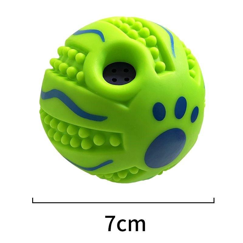 Durable Squeaky Dog Toy Ball Chewing Mental Stimulation - Size 7.5cm To 14cm Suitable Small Large Breeds