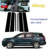 Glossy Black Pillar Posts Window Sticker Cover Fit For Ford Explorer 2011-2019 WITHOUT KEYPAD Cutout Door Side Moulding Trim