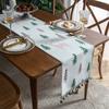 Kerstboom Tafelkleed Handgemaakte Kwastjes Geborduurde Kerst Eland Winterfeest Eetkamer Tafelkleed Placemat Nieuwjaar Huis Keuken Rustieke Decoraties