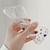 Blue and White Floral Pattern Transparent Soft Phone Case for iPhone 16/15/14/13/12/11/X - European and American Style