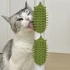 4pc Silicone Cats Massage Brushes Set Adjustable Furniture Mount Pet Grooming Tool Hair Collector