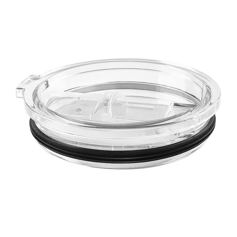 Cup Lid Food Grade BPA Free Plastic Sliding Transparent Replacement Straw Hole Splash Resistant 20Oz Skinny Tumbler Cover