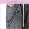 Punk Metal Halloween Waist Chain With Rose Skull Dual Layer Hip Accessory For Men And Women