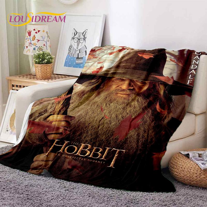 L-Lord of The Rings H-Hobbit Film Zachte Dekens, Houd Warm Plaid Deken Comfortabele Deken voor Picknick Bedden Bank Huis Slaapkamer