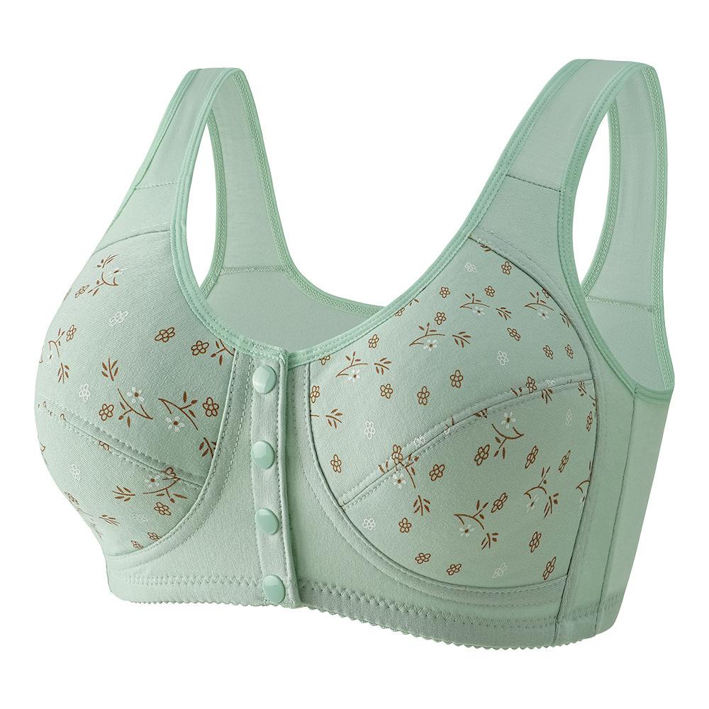 Elderly And Middleaged Large Size Wrap Bra Gathered Thin Section Of Skinfriendly Bra Without Steel Ring Undershirt Type Bra