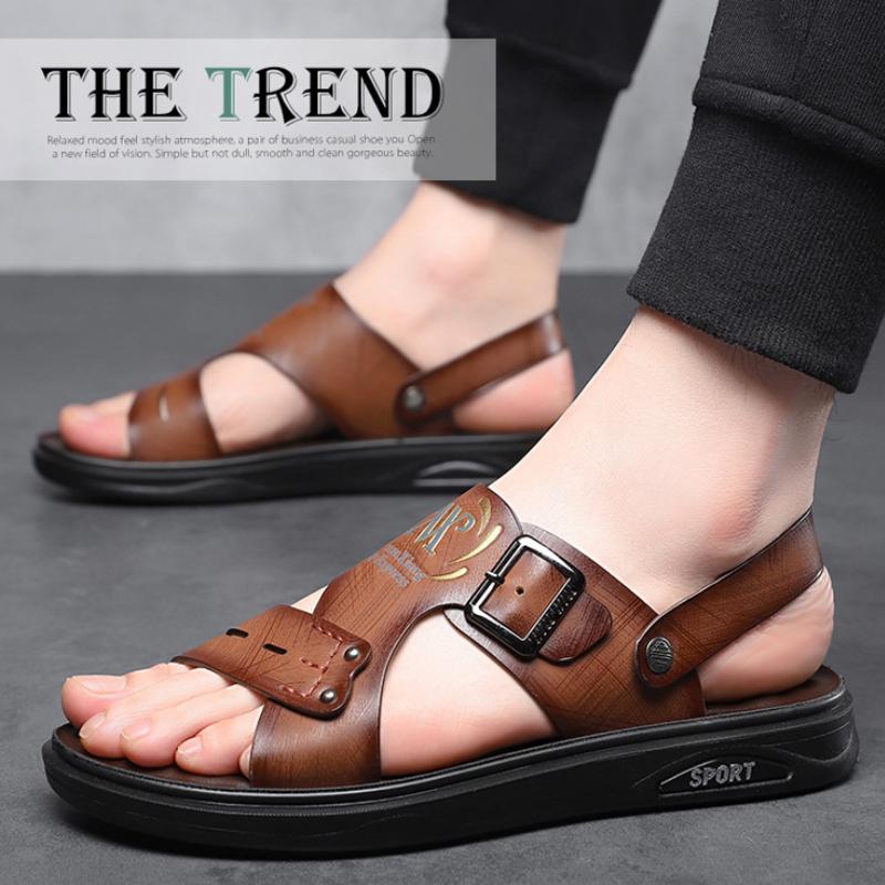 2025 Summer Men's Sandals Comfortable Soft Sole Men Slippers Fashion Outdoor Beach Shoes High Quality Men Casual Sandalias 38-46