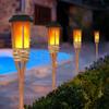 Waterproof Bamboo Solar Garden Light Automatic On/Off Flame Lawn Lamp Solar Flame Light Outdoor Torch Light For Fence Garden Pathway