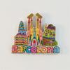 Espagne Barcelone Mosaïque 3D Stéréoscopique Souvenirs de Tourisme Peinture Résine Décoration Maison Collection Aimants de Réfrigérateur