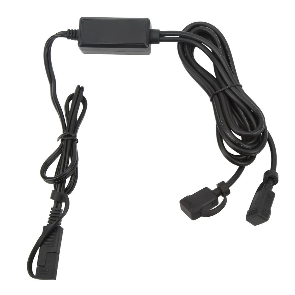 Motorcycle USB Phone Charger Dual Port Fast Charging with Intelligent Chip SAE To USB Adapter For