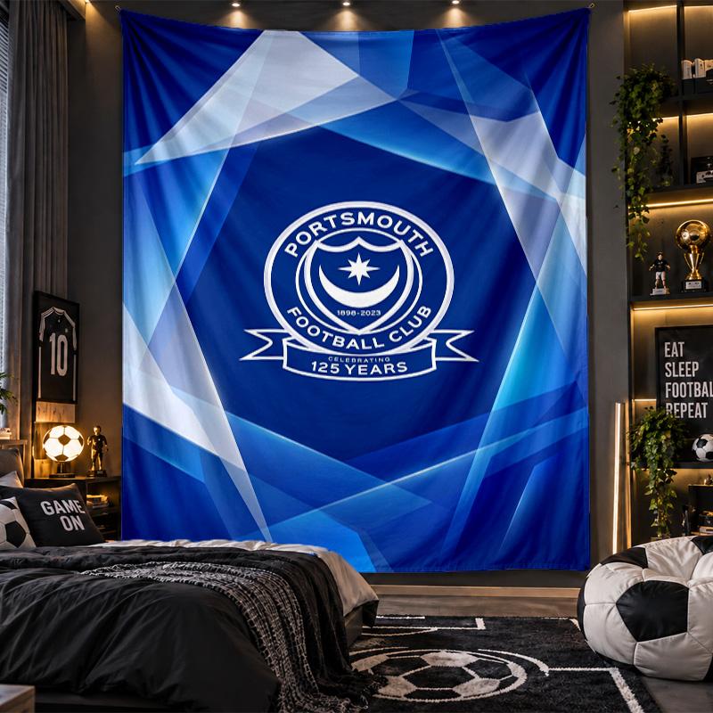 Wandbehang Tapisserie Portsmouth FC Drucktuch für Wohnzimmer Schlafzimmer Heimdekoration