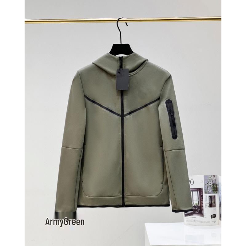 "Men's Cotton Air Layer Hooded Zipper Cardigan Jacket - 2024 Spring/Autumn Casual Coat"