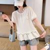 Navava Women Lovely Frill Puff Short Sleeve Blouse Nb2747