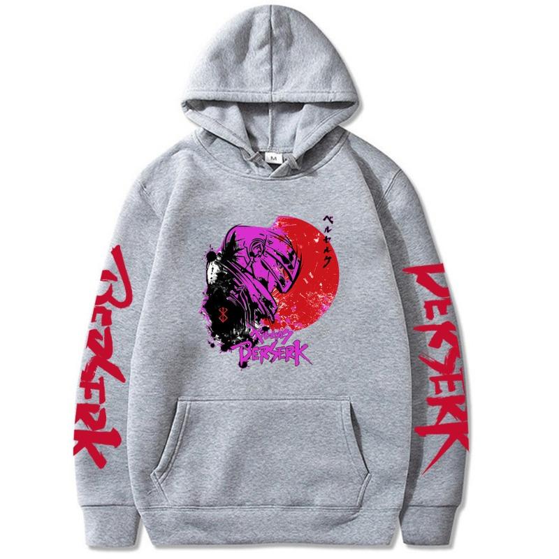 Berserk Japanese Animation Hoodies Women Men Long Sleeve Hooded Sweatshirts Unisex Casual Fashion Pullover Clothing