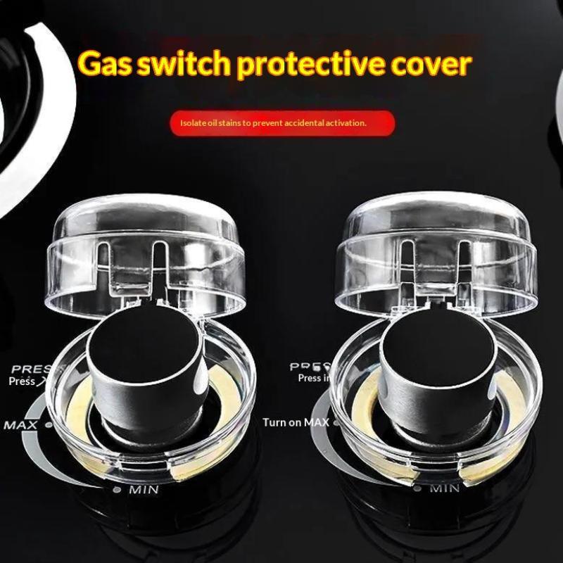 2/4Pcs Stove Knob Protector Transparent Stove Knob Covers Heat Resistant Baby Proof Oven Lock Universal Gas Stove Safety Guard