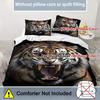 Tiger Pattern 3D Printed Duvet Cover Wildlife Theme Soft Comfortable Bedding Set For Teens Adults Quilt Cover Set Pillowcases