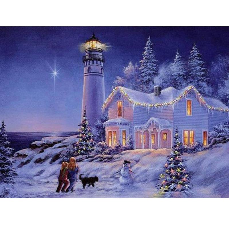DIY Winter Schnee Landschaft 5D Diamant Malerei voller Runde Bohrer Landschaft Diamant Stickerei Harz Mosaik Kreuzstich Home Decor