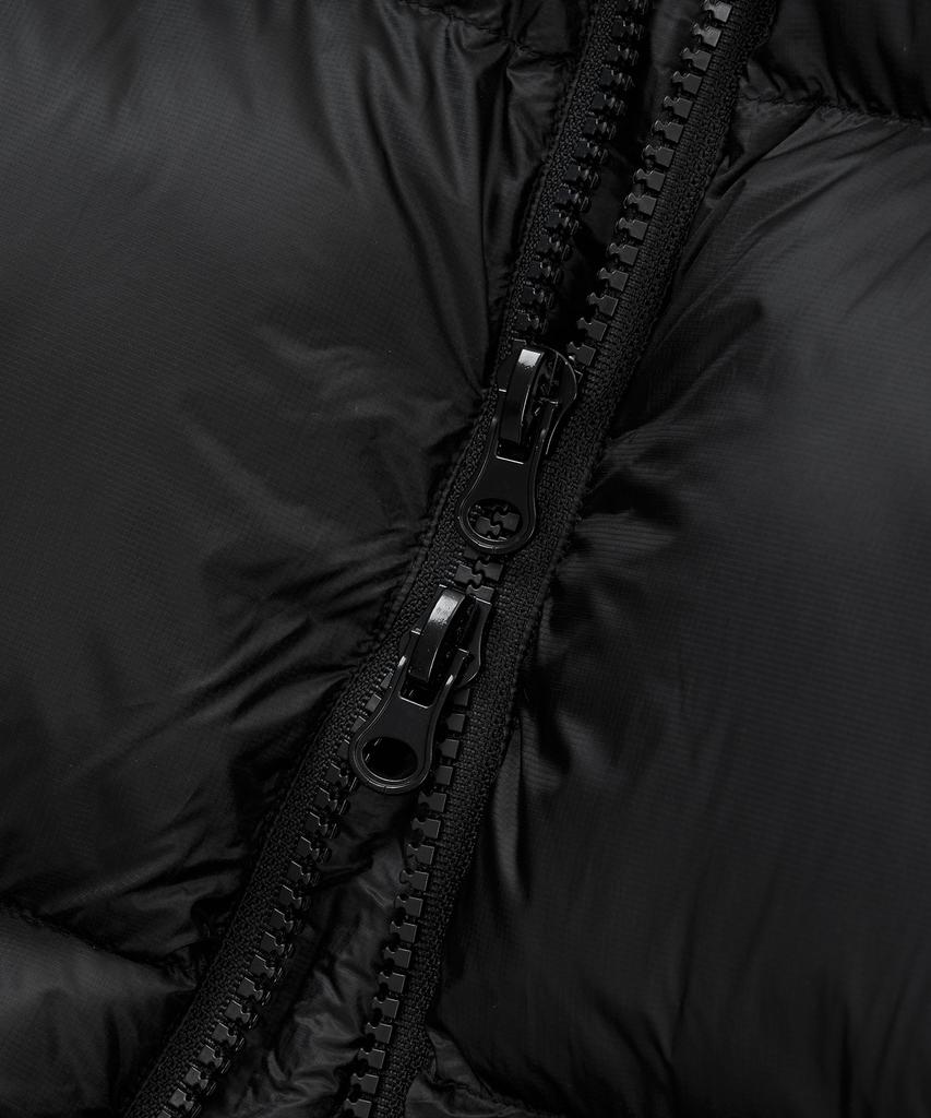 Lettercomo D-Shell Cross Hooded Puffer Jacket Black