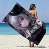 Gothic Vampire Anime Girl Beach Towel Patterned Sunscreen And Windproof Suitable For Swimming Pool Camping Travel