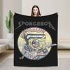 Spongebobed Blanket Flannel Textile Decor  Breathable Warm Throw Blanket for Home Car Plush Thin Quilt