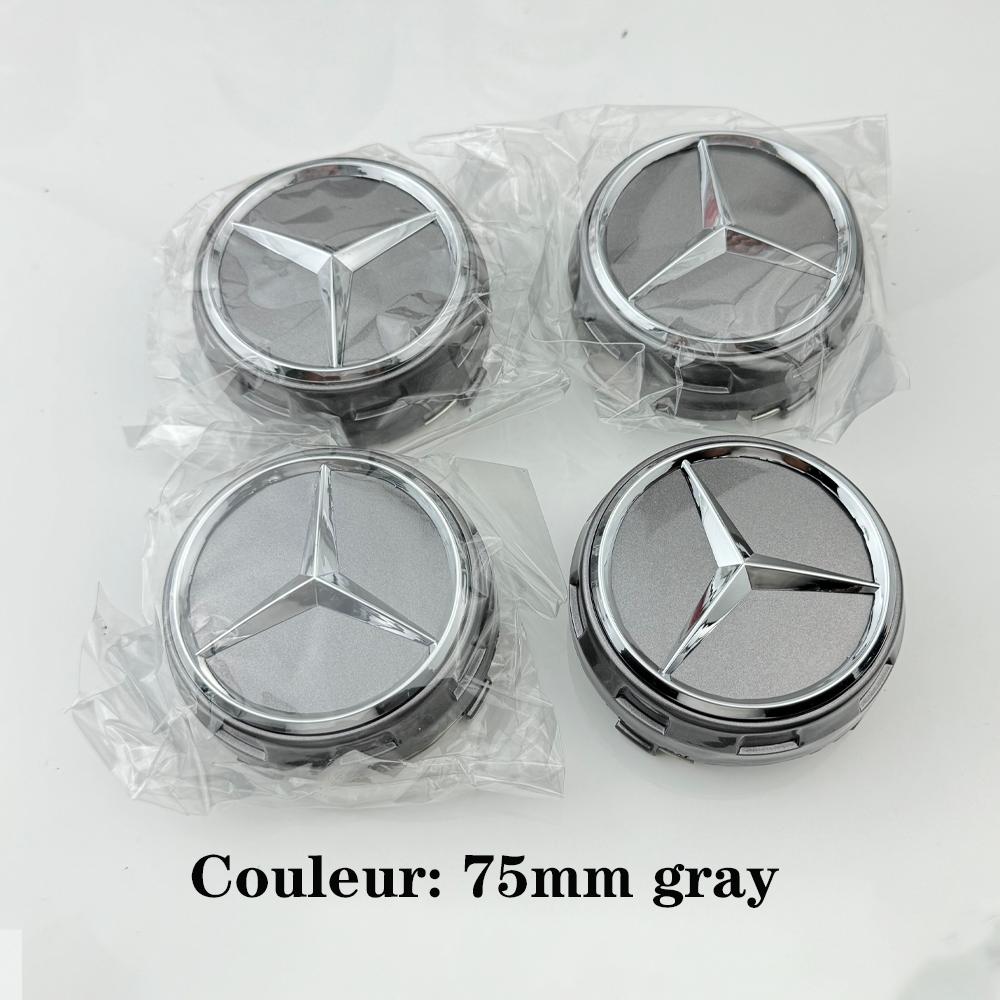 2026 Hot Car Silver Red 4pcs 75mm Wheel Center Hub Caps 4Pcs For Mercedes Benz AMG A0004000900 W212 W205 W204 W211 W213 Accessories DR1