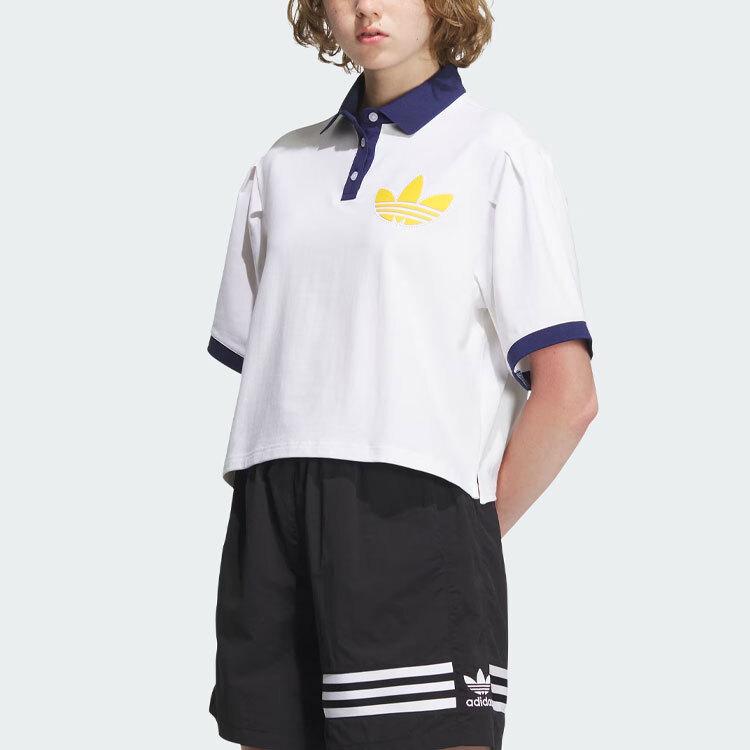 adidas Originals Trefoil Varct Polo Shirt With Logo Patchwork IU4768