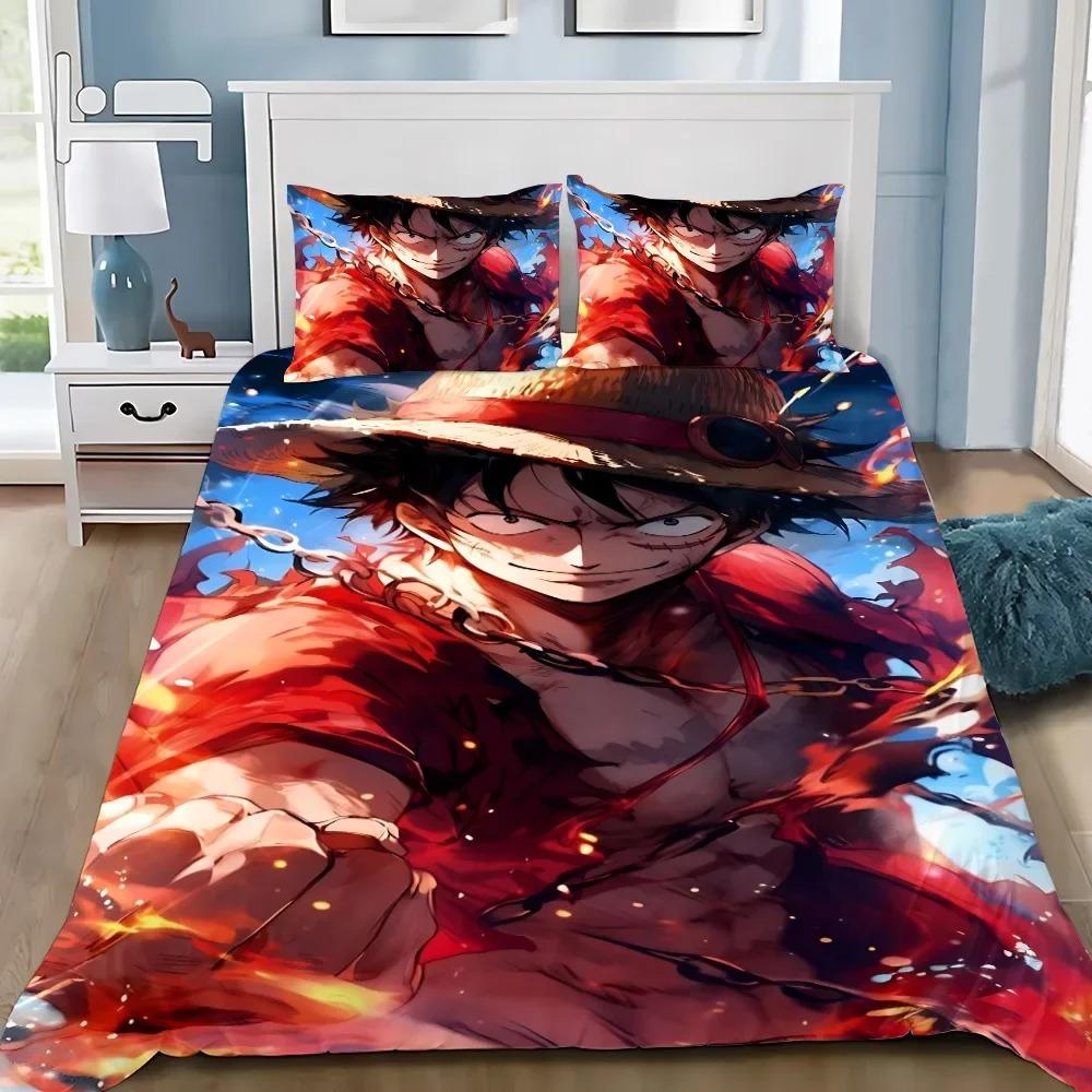 Anime antklodės užvalkalas pagalvės užvalkalas patalynės komplektas O-Ones dalys Luffys Suaugęs berniukas mergaitė miegamojo dekoravimas vaikiška dovana viengulis dvigulis dydis