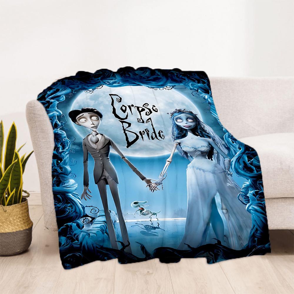 1PC Corpse Bride Outdoor Blanket Lightweight Flannel, Soft & Warm, All-Season, Outdoor, Camping, Living Room, Office, L1106039