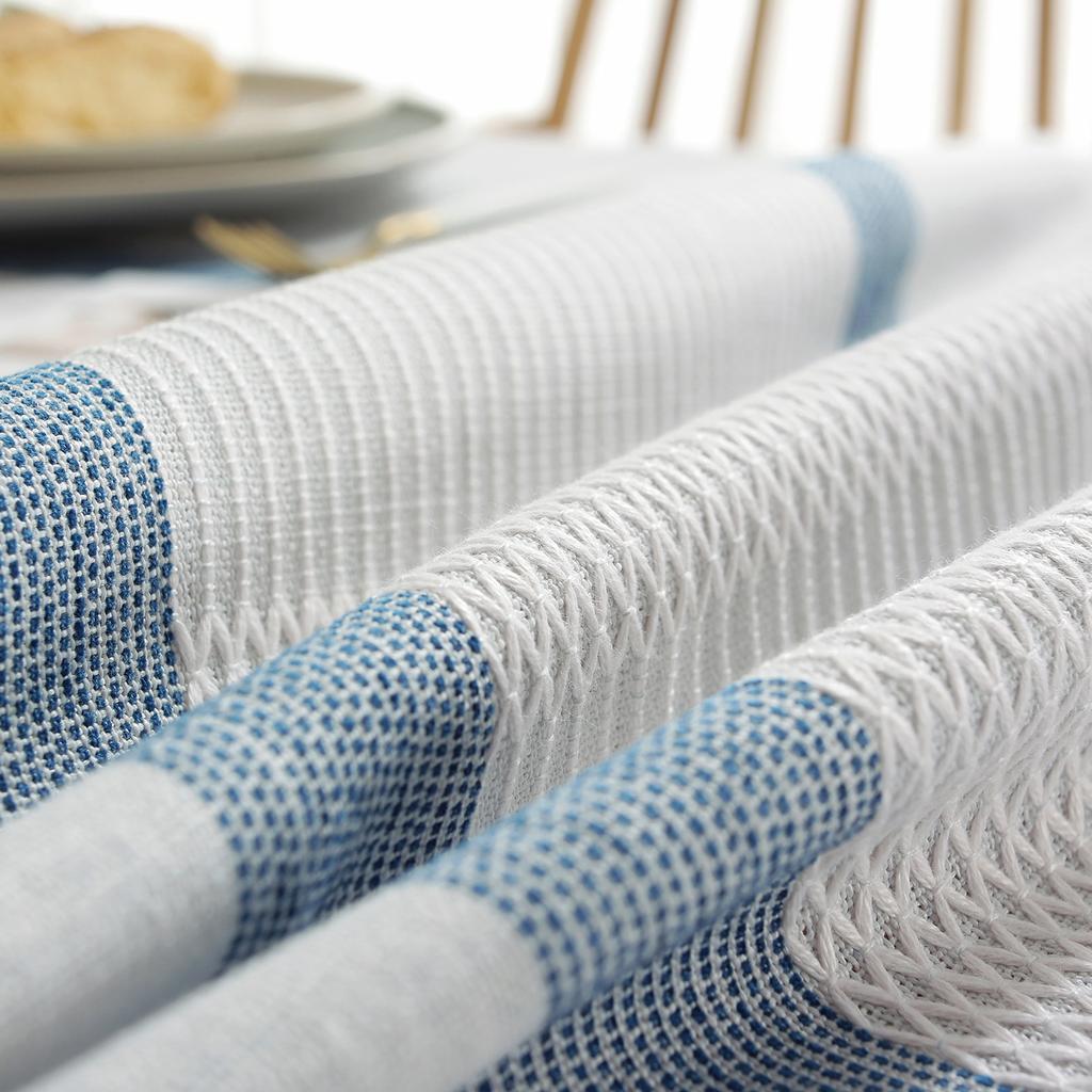 Simple Grid Tablecloth Household Cotton And Linen Fabric Rectangular Striped Tablecloth Dining Table Cloth Coffee Table Cloth