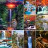DIY Diamond Painting Landscape 5D Waterfall Art Picture Full Round Mosaic Home Decoration Gift