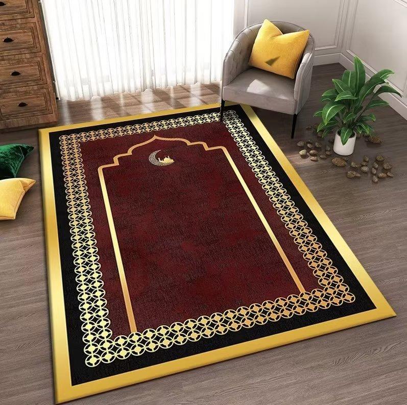 Prayer Rug Islamism Ramadan Room Decoration Large Size Carpets for Living Room Muslim Church Non-slip Soft Floor Mat Washable