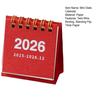 2 Stuks Mini Bureaukalender Okt. 2025-Dec. 2026 14 Maandelijkse Planner Bureau Klein Staand Klapkalender met Dubbele Spiraalbinding voor Thuis Kantoor