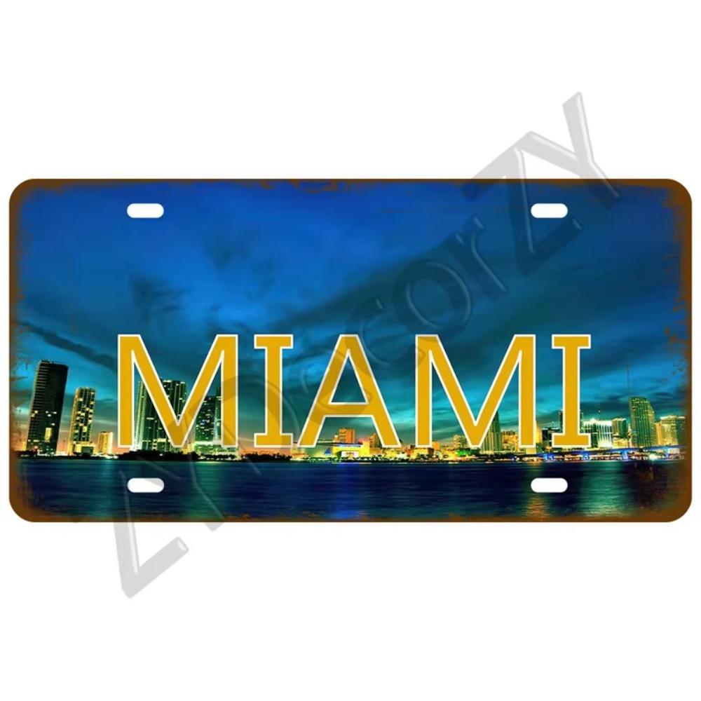 Tinplate Plate City State Tin Sign Famous City Plaque Landmark Metal Sign Wall Decor Garage Bar Pub Club Hotel Cafe Kitchen Home