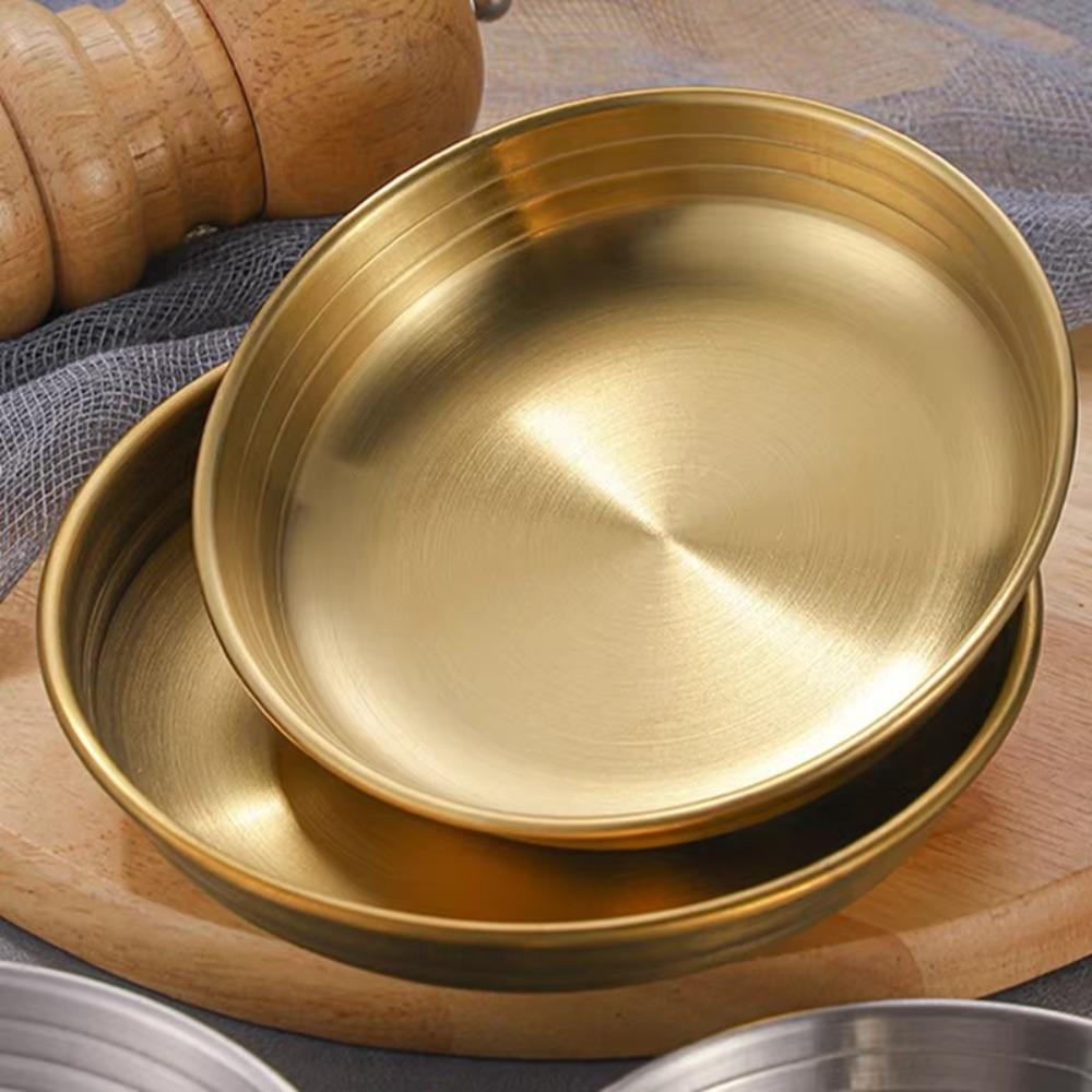 Stainless Steel Tableware Pickle Dish Thickened Sauce Dish Snack Pan Kitchen Tools