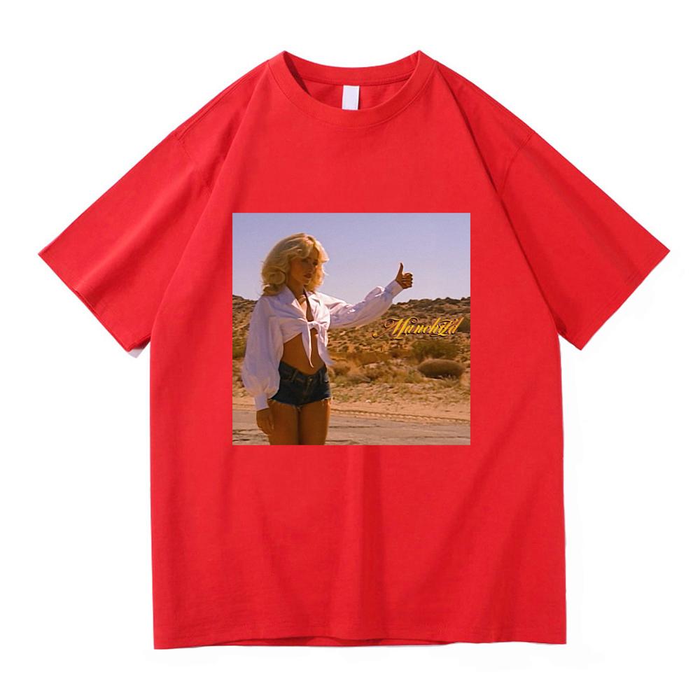 Sabrina Carpenter Manchild Graphic Print TShirt Streetwear Hiphop Rapper Fashion Tee Women Men Oneck Tees Loose Oversized Top