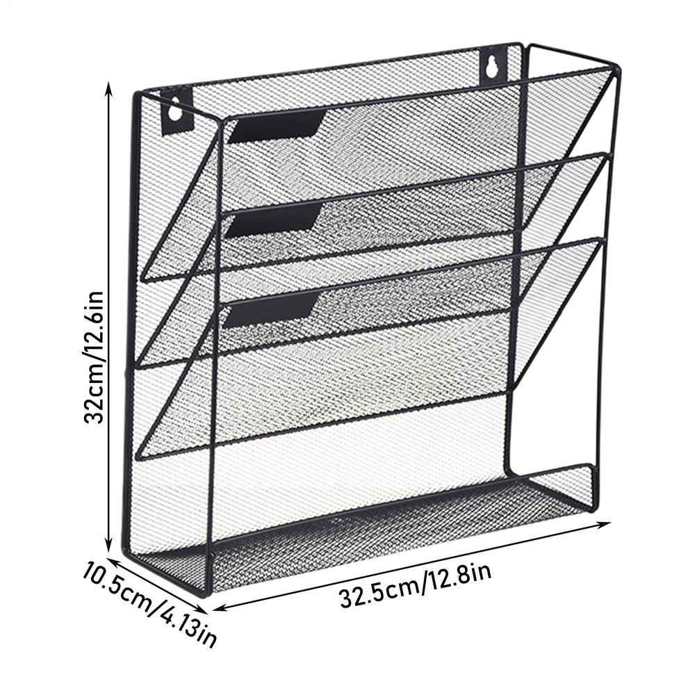 File Holder Wall Mounted Space-Saving Desktop Folder Rack Space-saving Mail Paper Organizer For Documents Multifunctional Folder
