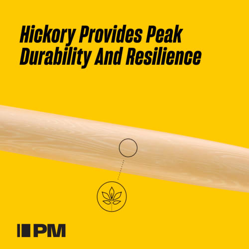 PROMARK Hickory Wood Tip Drumsticks, 5B, TX5BW (406 X 15mm)
