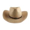 New Summer Women's Western Cowboy Hat Cotton Curled Edge Shade Straw Hat Outdoor Travel Sun Hat