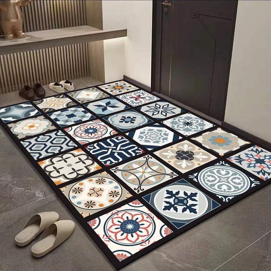 Classic Bohemian Style Front Door Mat Non Slip Household Floor Rug