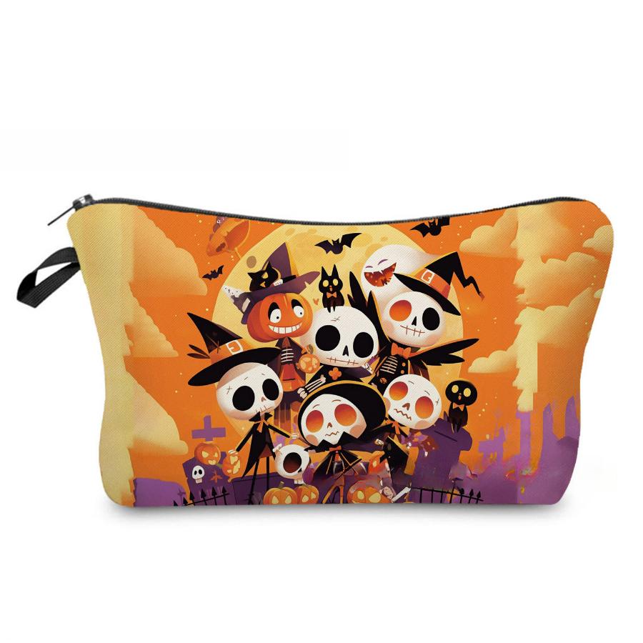 Dames Skeletprint Make-up Tas Toiletartikelen Organizer Reiskoffer 6963 KTB