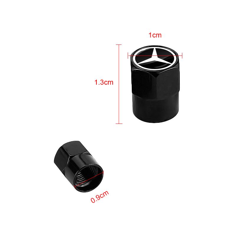 4Pcs Car Wheel Tires Bolt-in Valve Caps Badge Car Accessories For Mercedes Benz W205 W177 W212 W213 W221 W220 W176 ML G63 E63 GT AMG