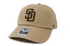 47 Brand Seven Cap 47 CLEAN UP MLB San Diego Padres KHAKI (Forty Brand)