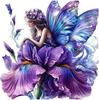 QT2463#15cm Dreamy Purple Realm High-Quality Stickers of The Princess And Flowers Car Sticker for Laptop, Truck,Motorcycle, Window
