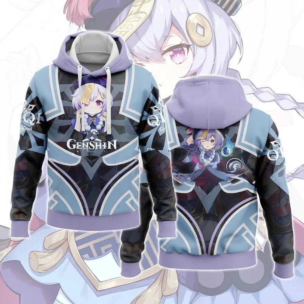 Genshin Impact Cosplay Kapucnis Pulóverek 3D Nyomtatás Kapucnis Pulóverek Férfi Női Alkalmi Divat Túlméretezett Sweatshirtek Kapucnis Férfi Pulóverek Melegítő