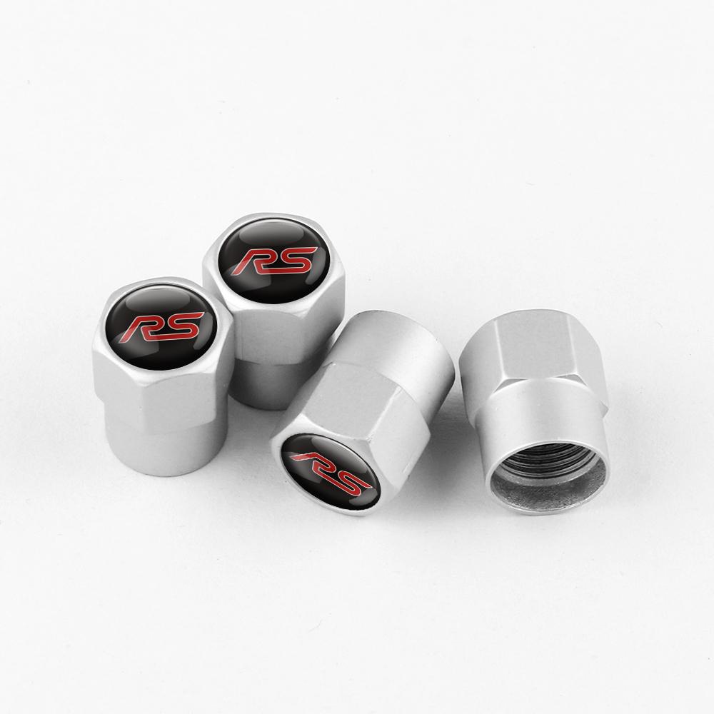 4Pcs Aluminum Car Wheel Tire Valve Caps Air Tyre Stem Cover Accessories For For Ford Focus MK2 Fiesta Mondeo Galaxy Falcon ST RS SJ4