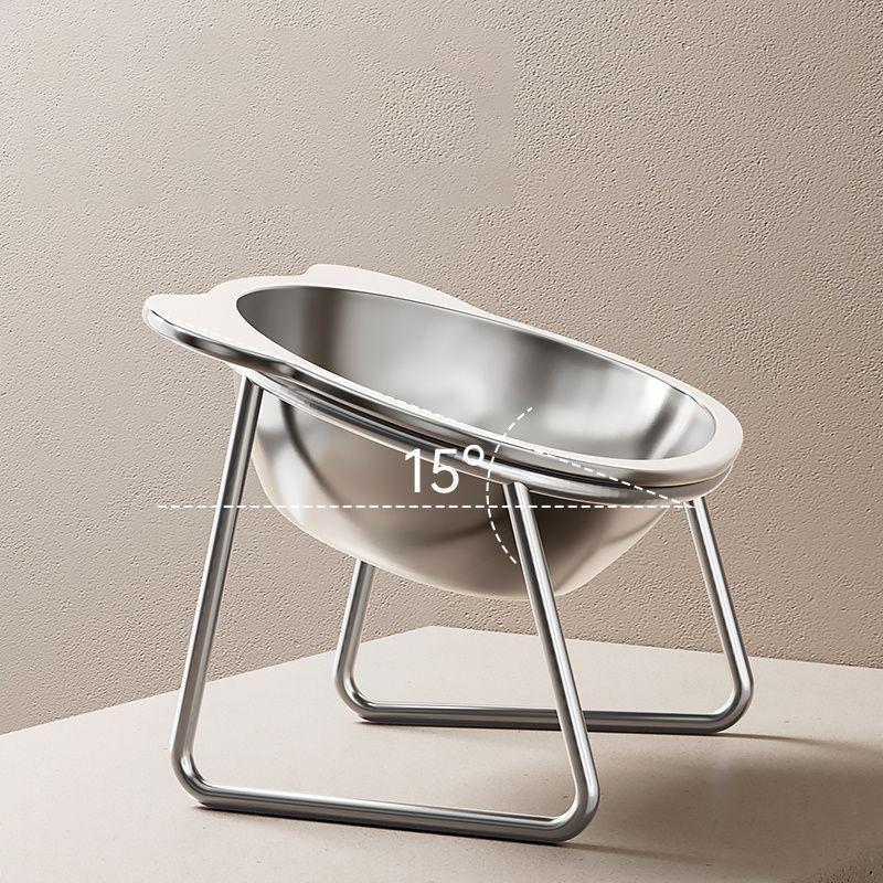 Boluri Înalte pentru Pisici cu Protecție Înclinată pentru Gât Bol pentru Hrana Pisicii Oțel Inoxidabil 304 Rezistent la Spargere Ridicat la 15° Accesorii pentru Animale de Companie pentru Pui Pisică