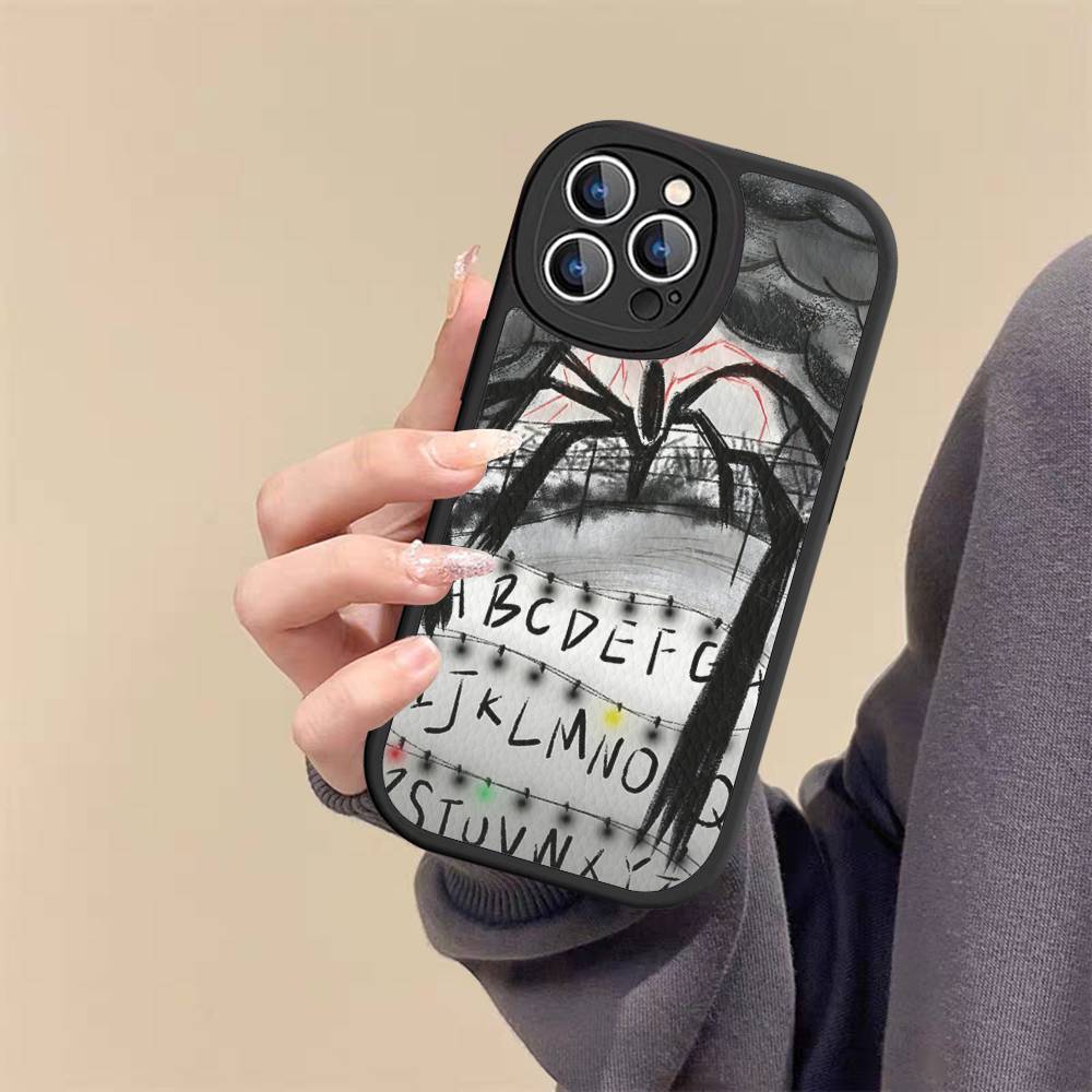 Hot S-Stranger T-Things Leather Phone Case For IPhone 15 14 13 Pro Max 12 11 16 Plus Phone Cover