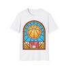 Basketbal Glas-in-lood T-shirt, Sport Grafisch T-shirt, Ornamentale Kunst, Pop Art