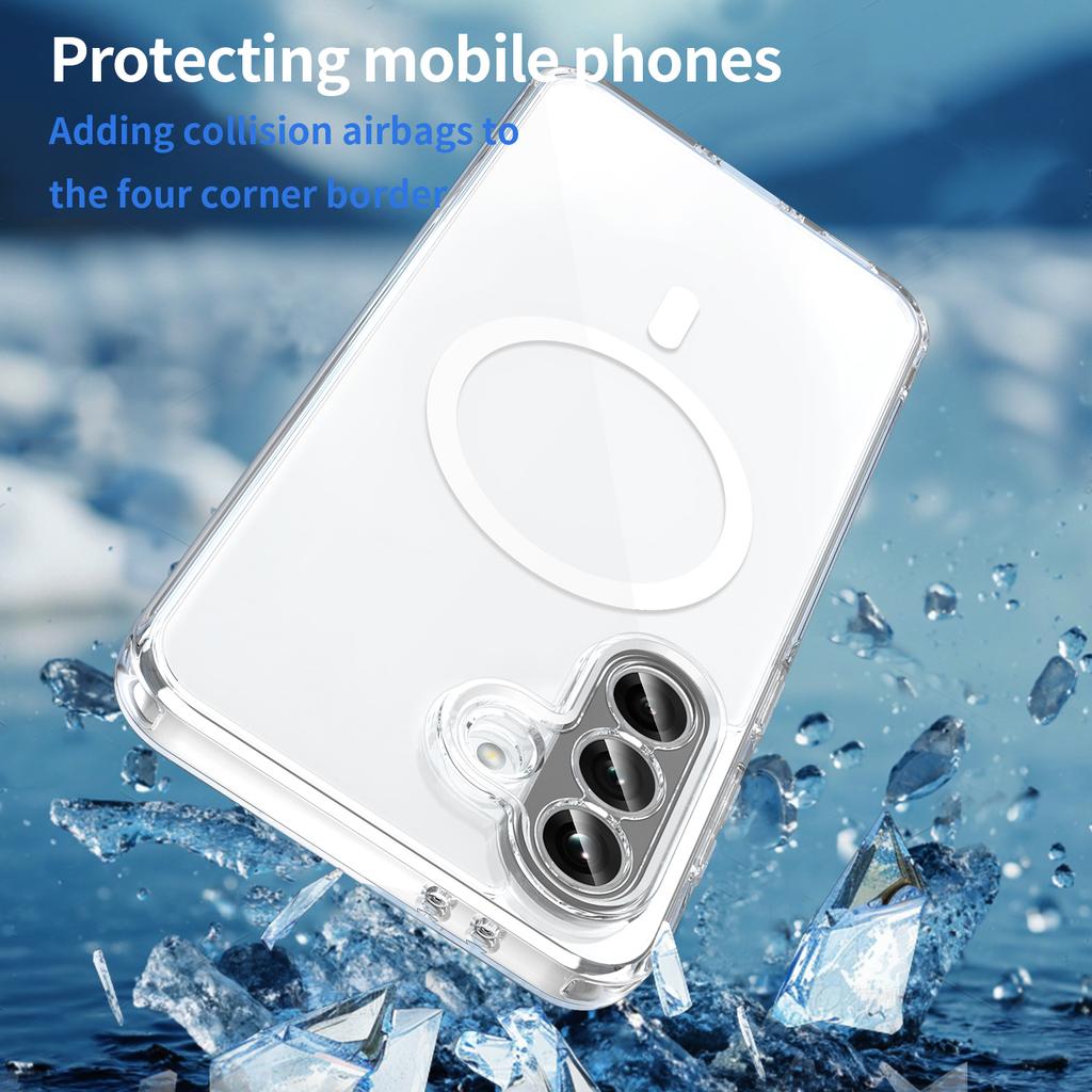 Para Capa de Celular Samsung Galaxy A57 5G, Capa Transparente Magnética à Prova de Choque para Samsung Galaxy A57 5G