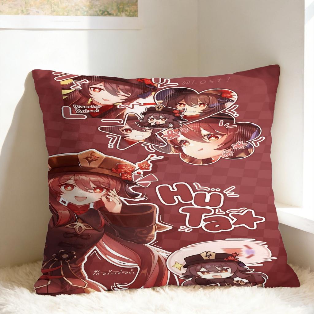 Anime Game G-Genshin Impact Pillow Case Custom Pillow Cover For Sofa Bedroom Home Decor Funny Pillowcases